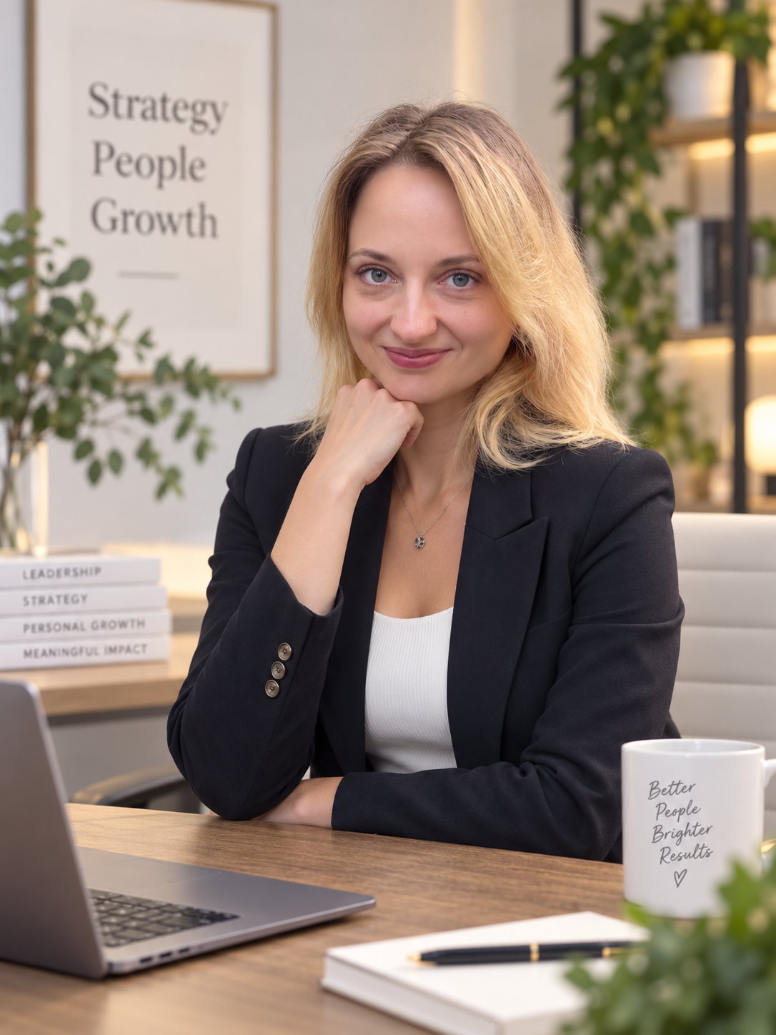 Елена Грабчук за рабочим столом